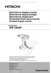 Hitachi Koki WR 12DAF Handling Instructions Manual