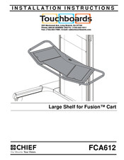 Chief Large Shelf for Fusion FCA61 Installation Instructions Manual