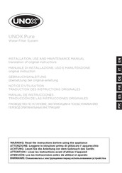 Unox BAKERY.Pure BAKERLUX Shop.PRO Series Installation, Use And Maintenance Manual