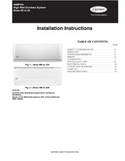 Carrier 40MPHAQ12XA3 Installation Instructions Manual