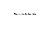 BAIC BJ30e Series Operation Instruction Manual