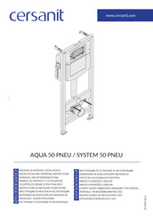 Cersanit SYSTEM 50 PNEU Installation And Operating Instructions Manual