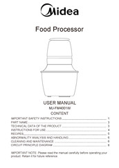 Midea MJ-FM4001W User Manual