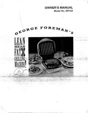 George Foreman GR10A Owner's Manual