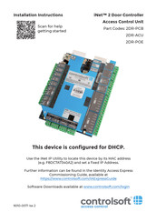 Controlsoft iNet 2 Door Controller Installation Instructions Manual