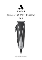 Andis PM-10 Use & Care Instructions Manual