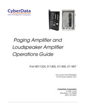 CyberData 011403 Operation Manual