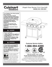Cuisinart Outdoors Propel+ CGG-6331 Manual