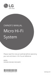 LG CM2460 Owner's Manual