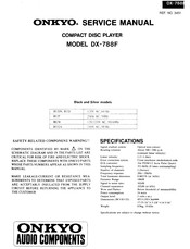 Onkyo DX-788F Service Manual