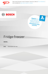 Bosch KMC85 Series Information For Use