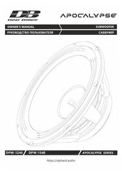 Deaf Bonce APOCALYPSE DPW-1540 Owner's Manual