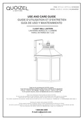 Quoizel LWS4455B1 Use And Care Manual