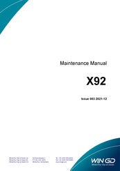 WinGD X92 Maintenance Manual