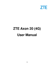 Zte Axon 20 4G User Manual