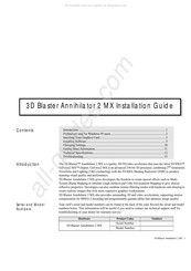 Creative 3D Blaster Annihilator 2 MX Installation Manual