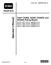 Toro 74875 Operator's Manual