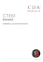 Cda CTE61SS Instructions For Installation, Use And Maintenance Manual
