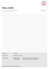 Toyota 86850-0K052 Installation Instructions Manual