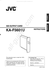 JVC KY-F5601U Instructions Manual