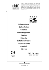 Team Kalorik TKG CM 1009 Manual