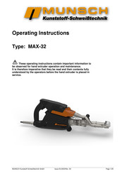 Munsch MAX-32 Operating Instructions Manual