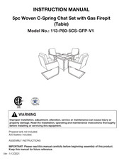 Pacific Casual 113-P80-5CS-GFP-V1 Instruction Manual