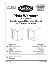Hatco PW Series Installation And Operating Manual