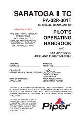 Piper SARATOGA II TC Pilot Operating Handbook