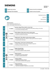 Siemens 3MT70075 Operating Instructions Manual