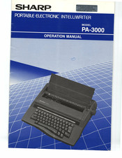 Sharp PA-3000 Operation Manual