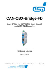 ESD CAN-CBX-Bridge-FD Hardware Manual