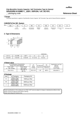 Murata GRJ033R61A105ME11D Reference Sheet