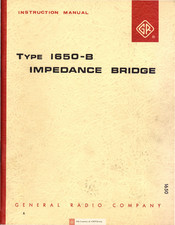 GENERAL RADIO COMPANY 165D-B Instruction Manual
