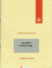 General Radio Company 1650-B Instruction Manual