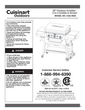 Cuisinart Outdoors CGG-9020 Manual