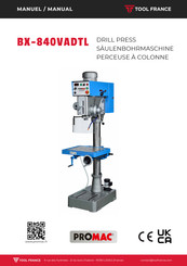 TOOL FRANCE PROMAC BX-840VADTL Manual