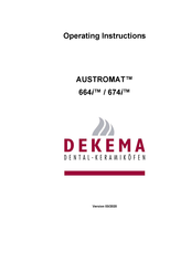 Dekema AUSTROMAT 674i Operating Instructions Manual