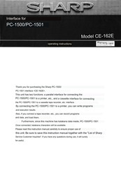 Sharp CE-162E Operating Instructions Manual