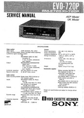 Sony EVO-720P Service Manual