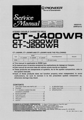 Pioneer CT-J400WR Service Manual