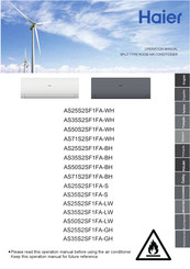 Haier AS25S2SF1FA-GH Operation Manual