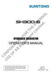 Sumitomo SH300-6 Operator's Manual