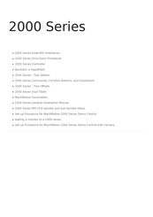 MachMotion 2000 Series Installation Manual
