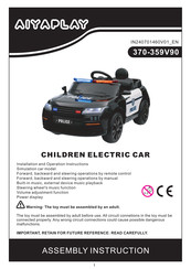Aiyaplay 370-359V90 Assembly Instruction Manual