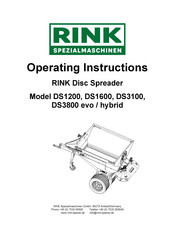 RINK DS3800 evo Operating Instructions Manual