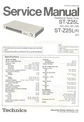 Technics ST-Z25L EK Service Manual