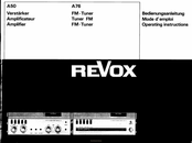 Revox A50 Operating Instructions Manual