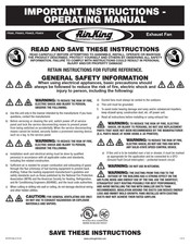 AirKing FRAKD Operating Manual