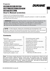 Dukane 8933WB User Manual